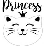 www.themisscat.pl-THE-MISS-CAT-naklejka-z-kotem-30×30-Princess