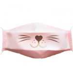 maseczka wielorazowa bawełniana różowa kot (2)