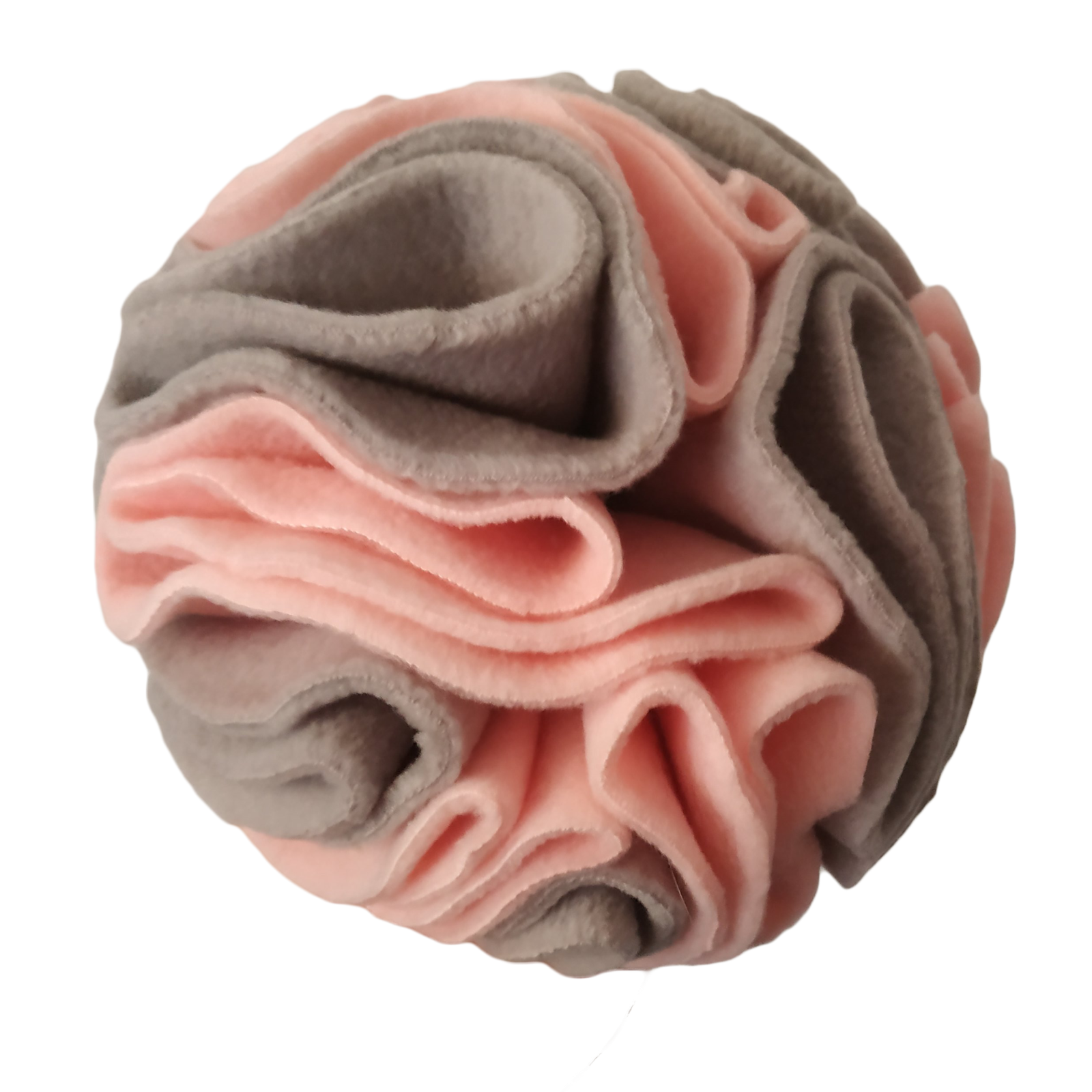 kula węchowa 17 cm polarowa szro-różowa