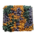 Szyta mata węchowa dla kota i psa LEŚNY MROK SNIFF & EAT w odcieniach grafitu, leśnej zieleni i musztardy.