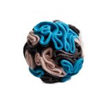 ZORZA POLARNA ciemny szary – jasny beż – turkus 17 cm (1)jpg